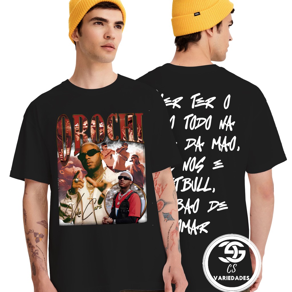 Camiseta Orochi Trapper Orochi Celebridade Brasileiro Qualidade Top Musica trap Funk Hip Hop Envio rápido diversas cores