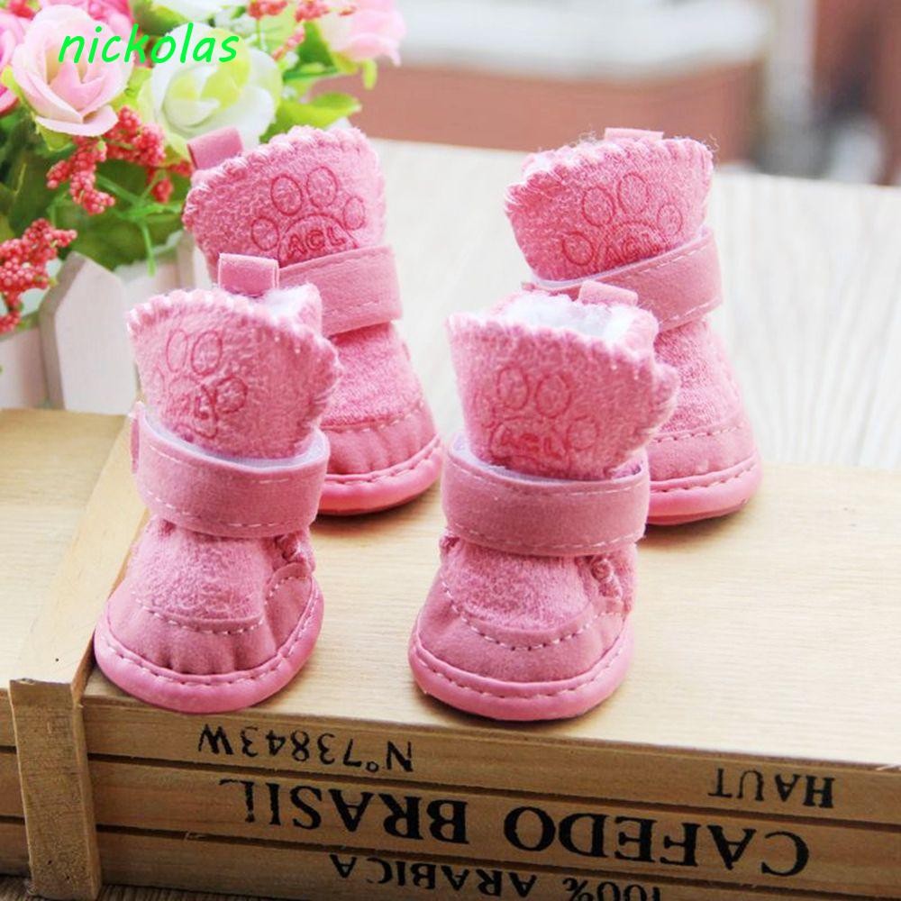 NICKOLAS Pet Shoes Moda 4 Unidades/Conjunto Para Cães Pequenos E Gatos Ao Ar Livre Mantendo Tênis Antiderrapantes Quente em Oferta na Shopee