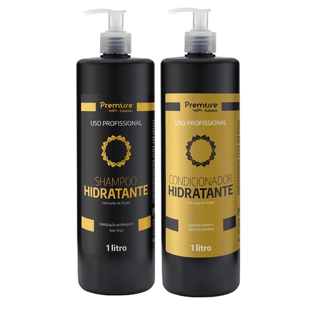Kit Shampoo e Condicionador Hidratante Premisse - 1L | Hidratação e Nutrição Intensa