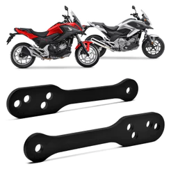 Kit Baixar Aumentar Diminuir elevar Suspensão Altura Regulável Preto NC 750cc 700c Dog Bone Rebaixador Prolongador