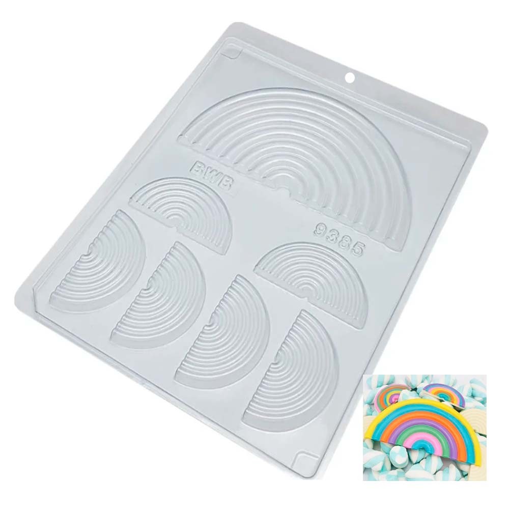 5Un Forma de Acetato Arco Iris de Chocolate 7 Cavidades
