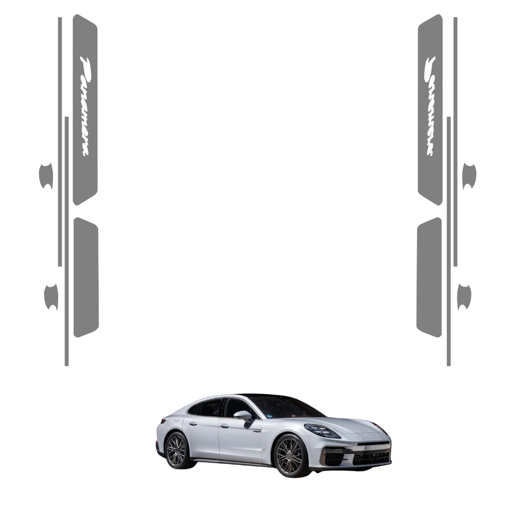Película PPF Proteção Kit Portas Porsche Panamera 4 E-Hybrid 2024 2025 2026 2027 Transparente TPU Anti Risco