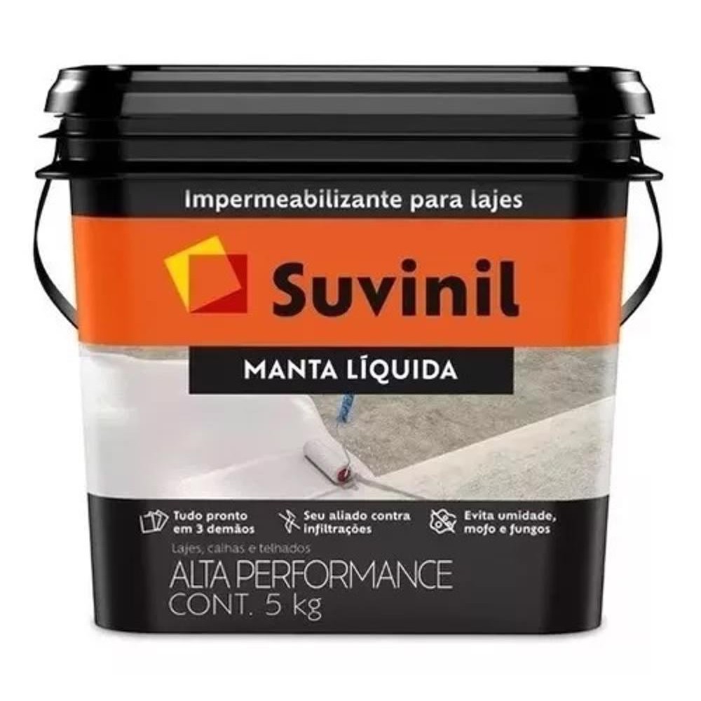 MANTA LÍQUIDA IMPERMEABILIZANTE LAJES TELHADOS 5KG SUVINIL