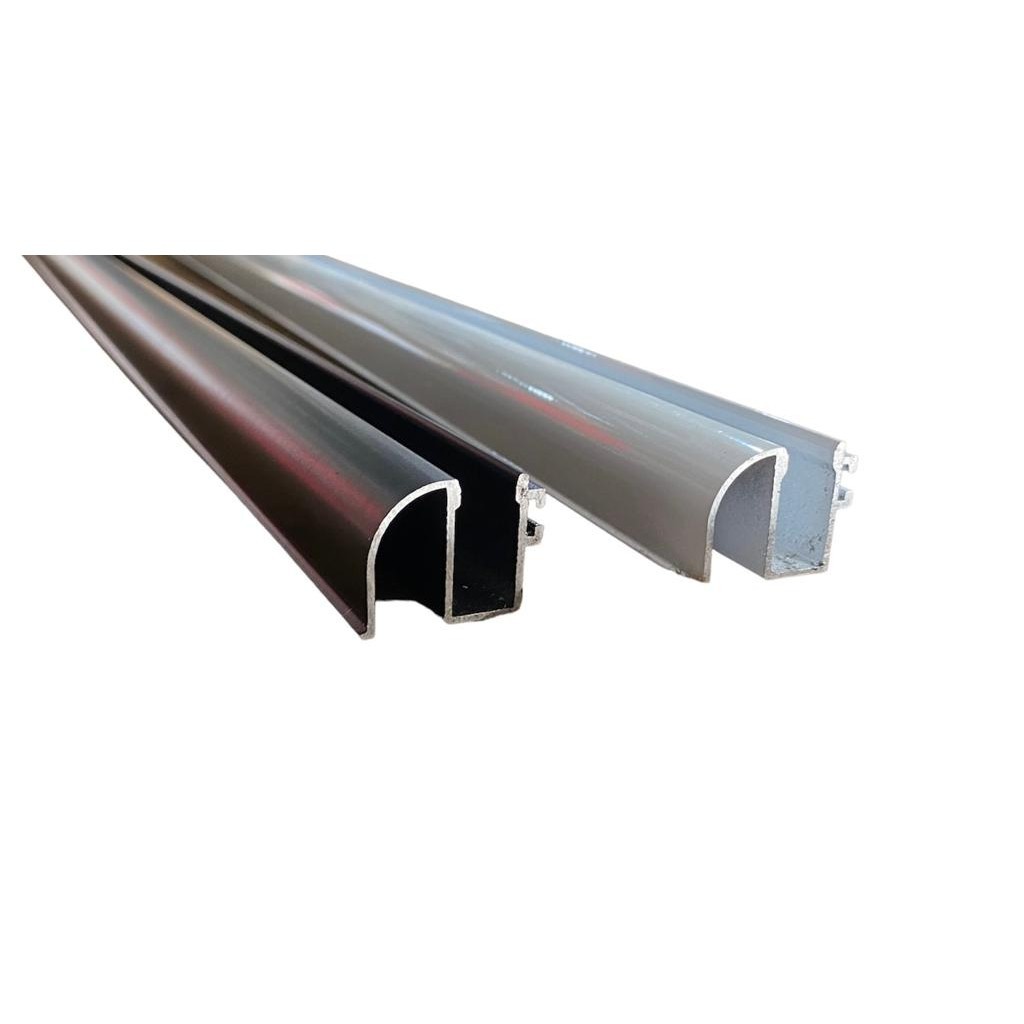 Perfil Guia Inferior Box de Vidro Temperado 8mm 1m Cores Preto e Branco em Oferta na Shopee