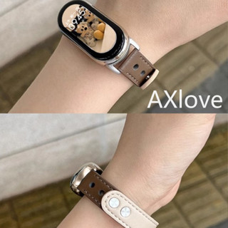 Pulseira De Couro Para Xiaomi Mi Band 8 7 NFC Esportiva Miband 3/4/5/6 Substituir 4 5 6 7 Smartwatch Relógio Inteligente