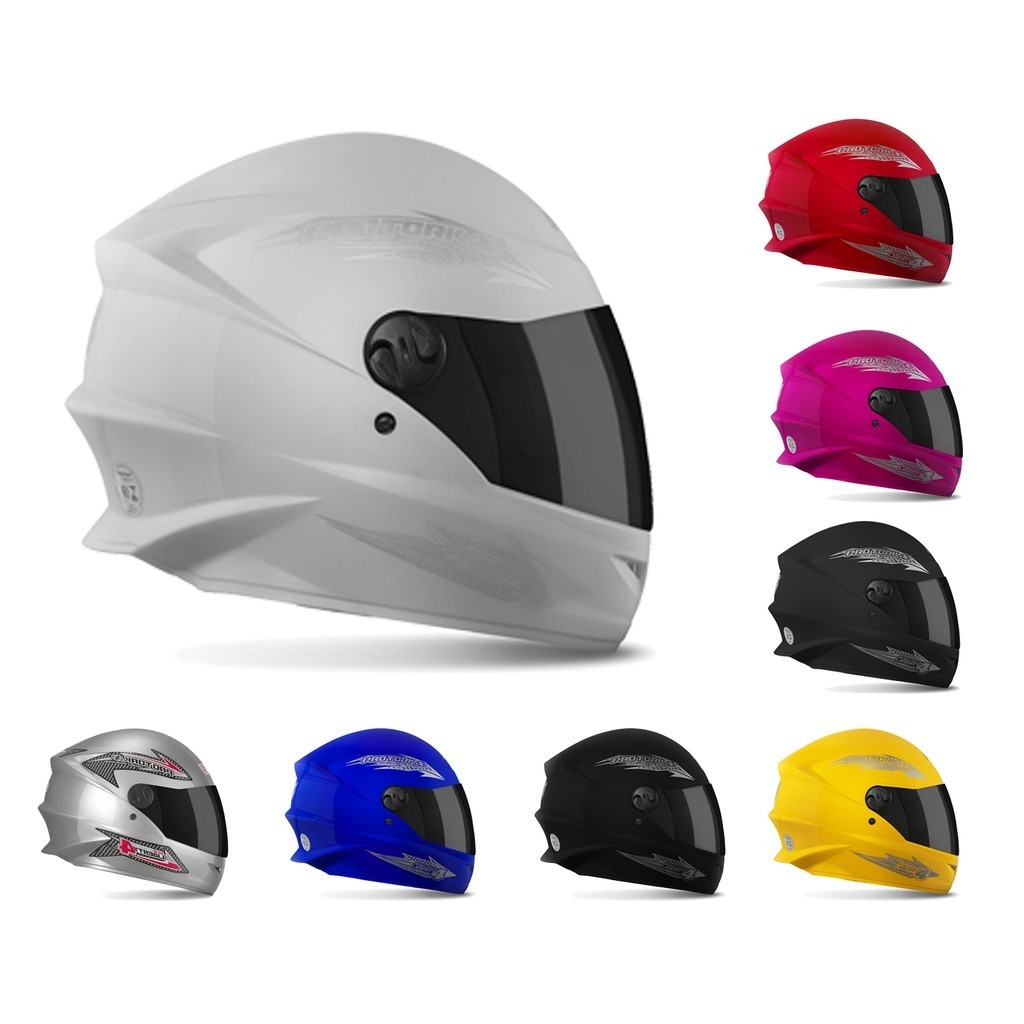 Capacete New Liberty Four Fechado Com Viseira Fumê Pro Tork Feminino Masculino Barato-branco