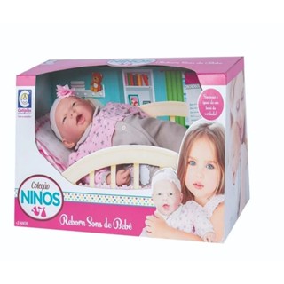 Brinquedo Infantil Boneca Ninos Reborn Com Boca Aberta Menina Cotiplás 2211 em Oferta na Shopee