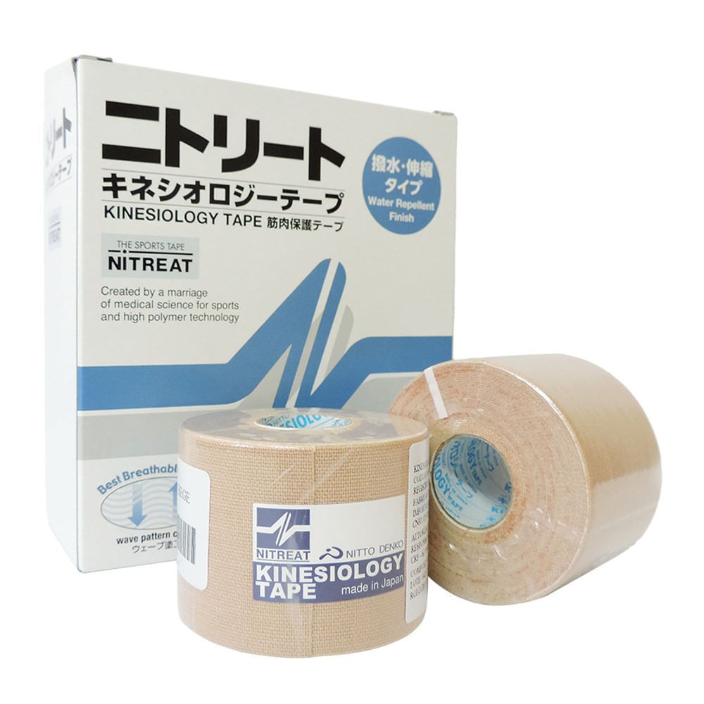 Kinesiology Tape Nitto Denko Bandagem Adesiva 5 Cm X 5m Japonesa Bege