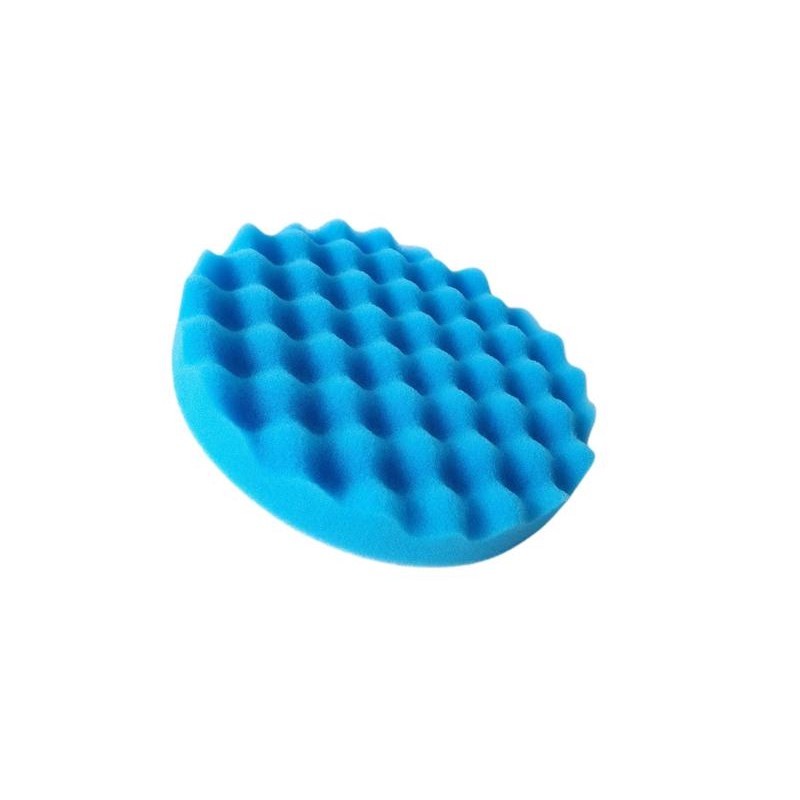 Boina Espuma P/ Polimento 7 Polegadas Velcro Macia Azul