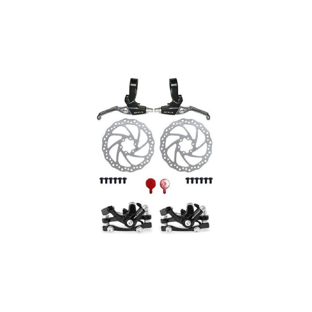 Kit Freio Disco Mecanico 160mm Bike Com Manetes Aluminio em Oferta na Shopee