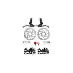 KIT FREIO DISCO MECANICO 160MM BIKE COM MANETES ALUMINIO CABOS