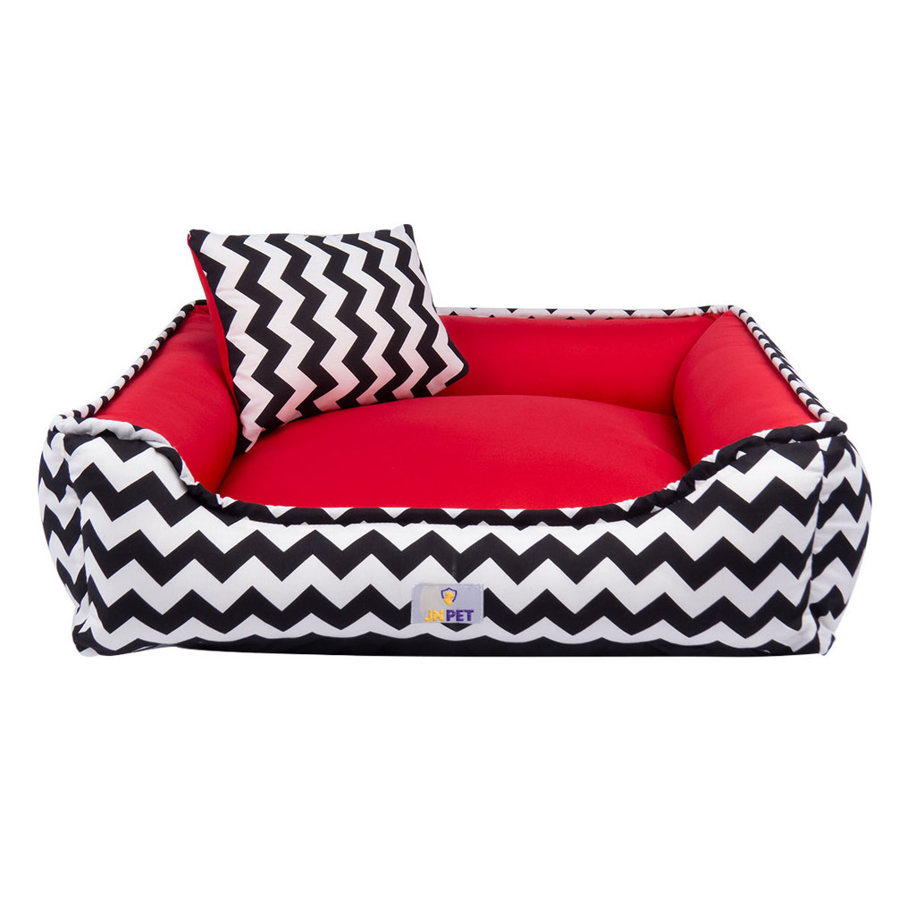 Cama Pet Fundo Anti Friagem Caminha para Cachorro Lavável com Zíper Enchimento de Fibra de Silicone