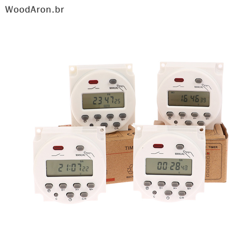 WoodAron 1Pc 12V 24V 110V 220V CN101A Digital LCD Temporizador De Energia Relé De Tempo Programável CN101 br