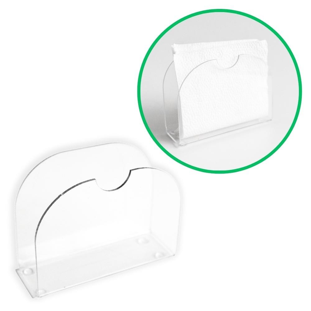 Porta Guardanapos Acrílico PS Cristal Mesa Bancada em Oferta na Shopee