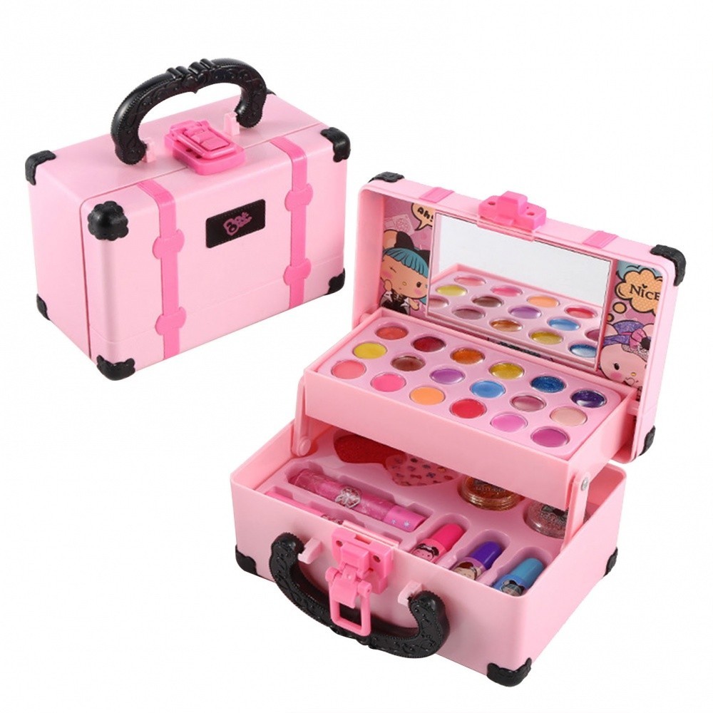 30 Peças Kit De Maquiagem Para Crianças Lavável/Conjunto Portátil Meninas