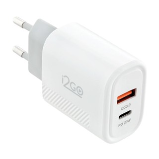 Carregador De Parede Turbo i2GO 1 USB-C 20w + 1 USB-A 18w em Oferta na Shopee