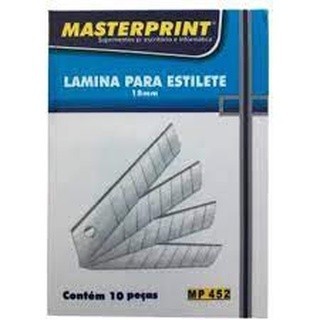 Kit 50 Lâminas Para Estilete 18mm 50 Unidades De Lâminas Masterprint — imagem 2 de 2