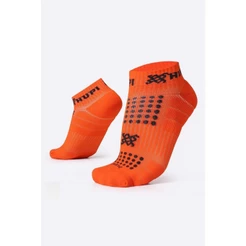Meia Curta para Corrida HUPI Running Pro Laranja Neon