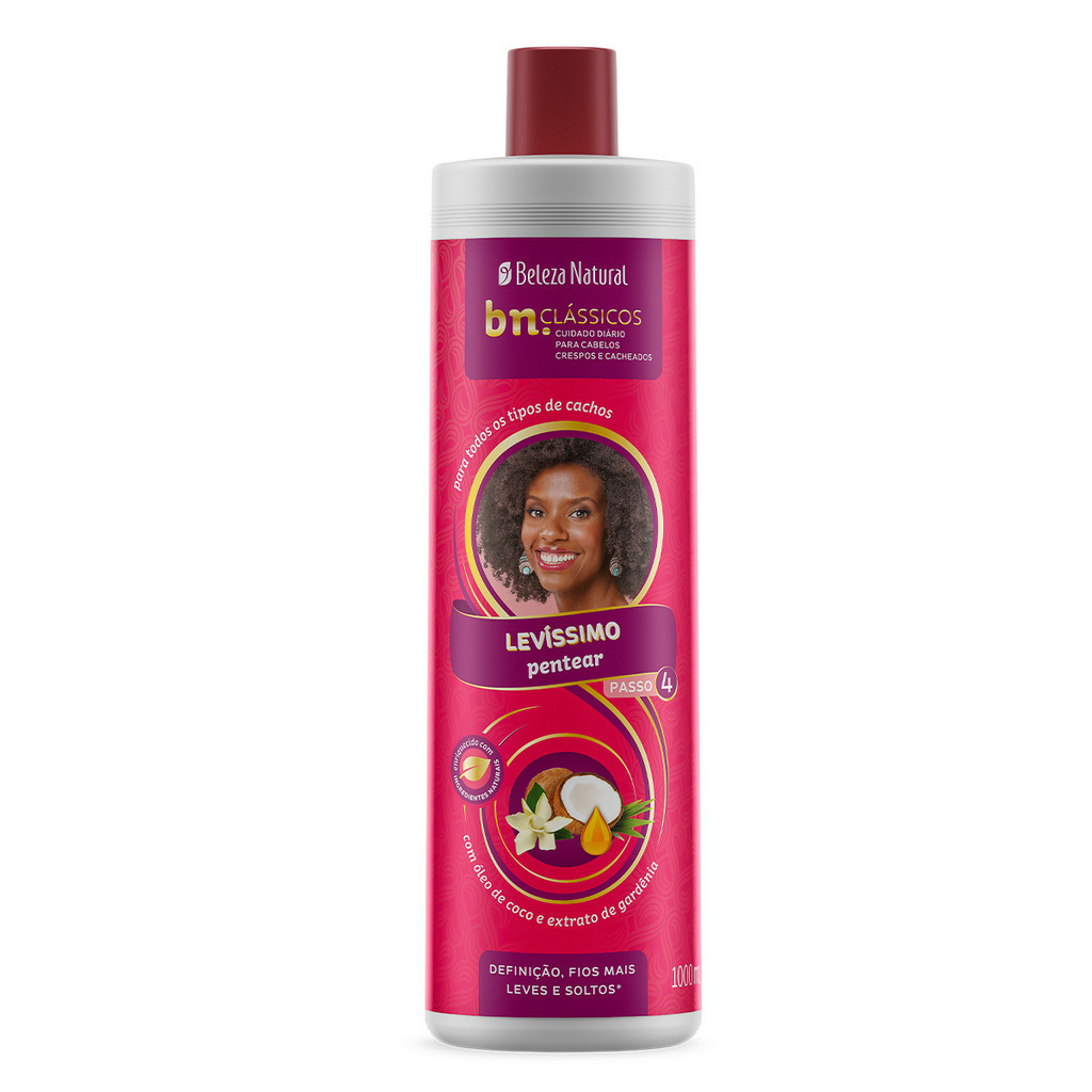 Creme de Pentear para Cachos Levíssimo 1l – Beleza Natural - Beauty