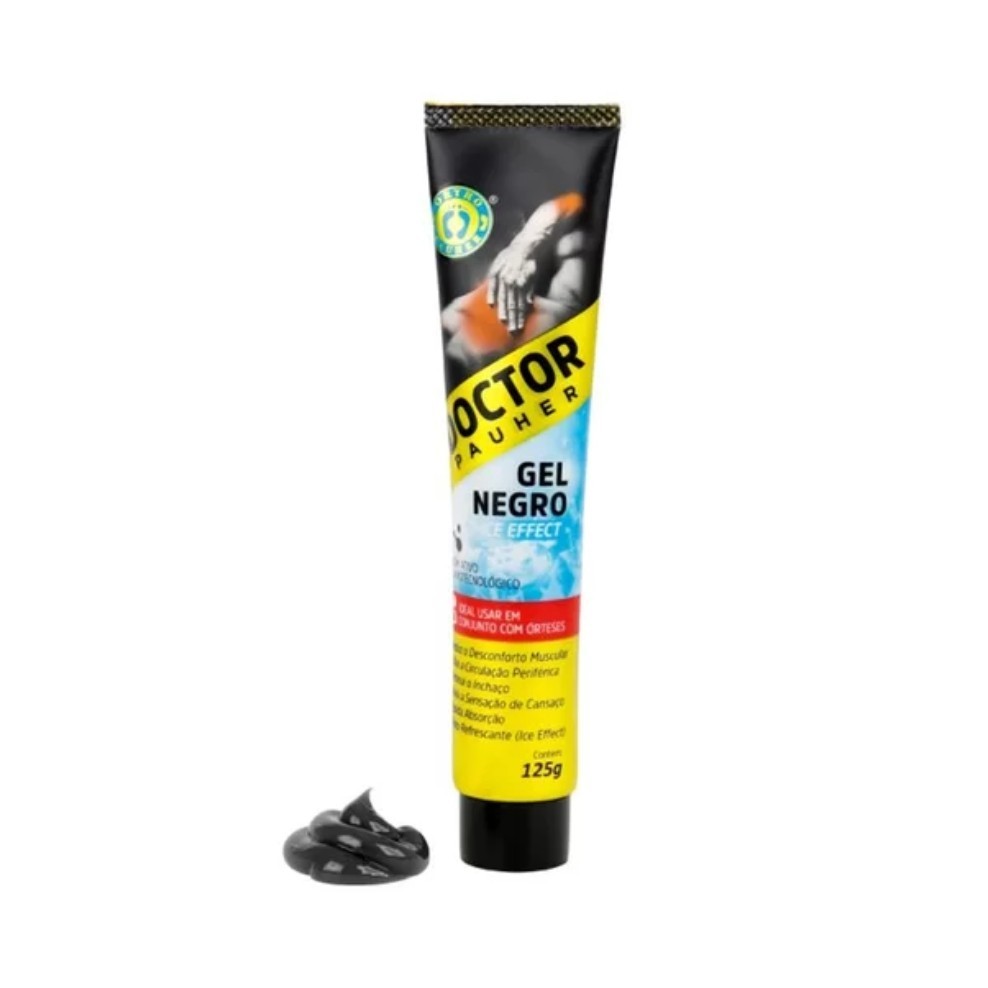Gel Negro Para Massagem Alívio Dores Musculares Articulares Relaxamento Conforto Doctor Pauher 125g