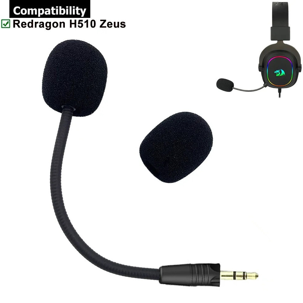 Fones de Ouvido Microfone Auxiliares de 3,5 Mm de Substituição Destacáveis Redragon H510 Zeus Wired Gaming Headsets — R$ 30,00 em Shopee