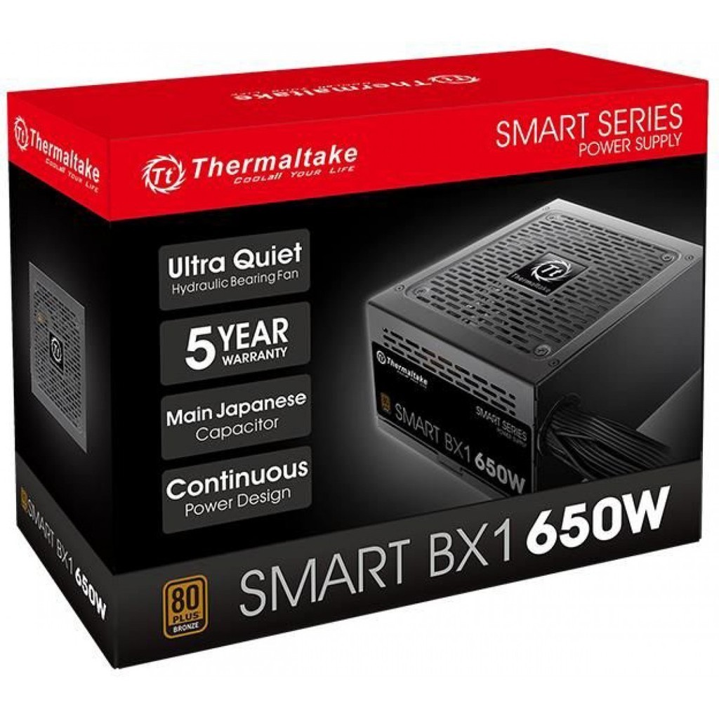 Fonte 650W TT Smart Bx1 80+Bronze Ps-Spd-0650nnfabb-1