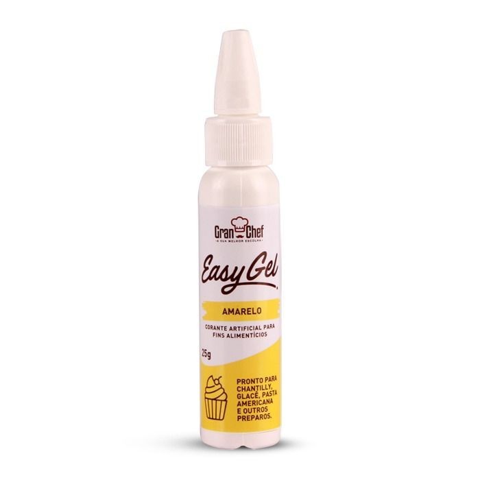 Corante Easy Gel Amarelo 25g GranChef em Oferta na Shopee