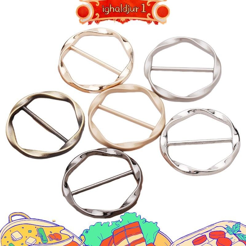 6Pcs Clip De Anel De Lenço Camisa Gravata Para Mulher Aperto De Cintura Fivela Vestuário Peças De Reposição Do Acessóri