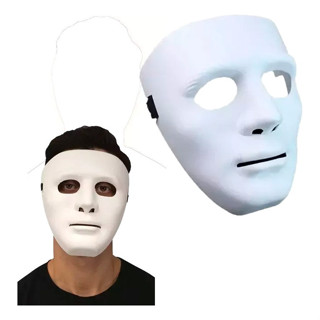 Kit 10 Máscaras Branca Lisa Sem Face Fantasia Halloween em Oferta na Shopee