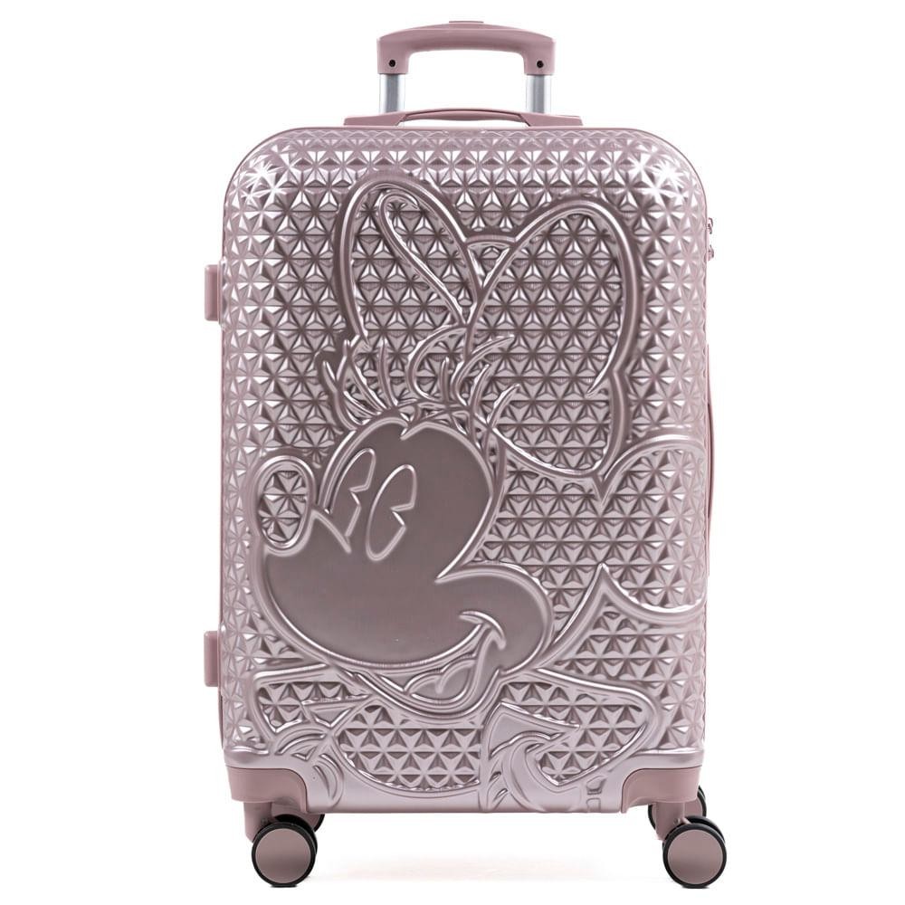 Mala Média 23 Kg ABS 4 Rodas Minnie Epcot Rosé Mala Média 23 Kg ABS 4 Rodas Minnie Epcot Rosé