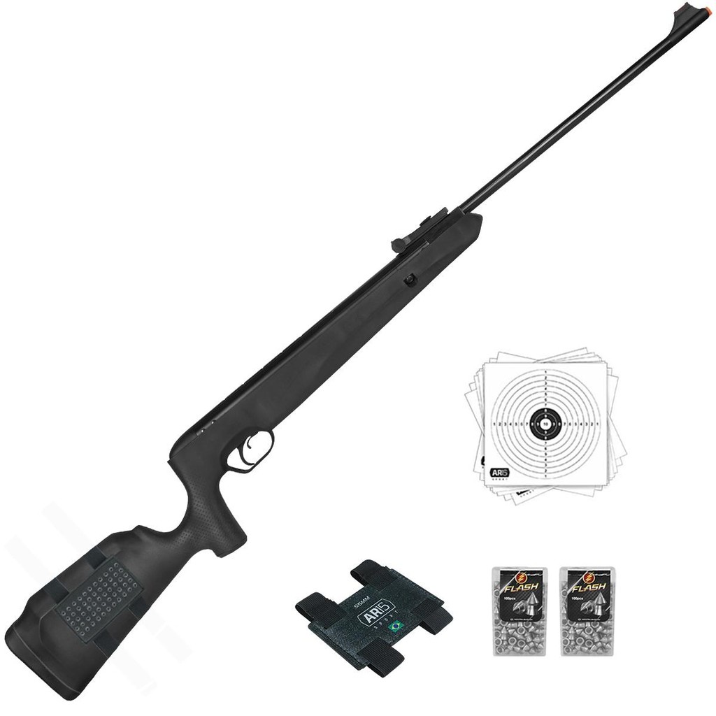 Carabina de Pressão 5.5 Naja Nitro Tag + 2x.Chumbinho Flash em Oferta na Shopee
