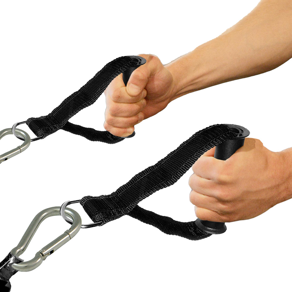 Par de Puxador Estribo De Mao Reforçado Aparelho de Musculação Fitness Cross Over Puxada Exercícios