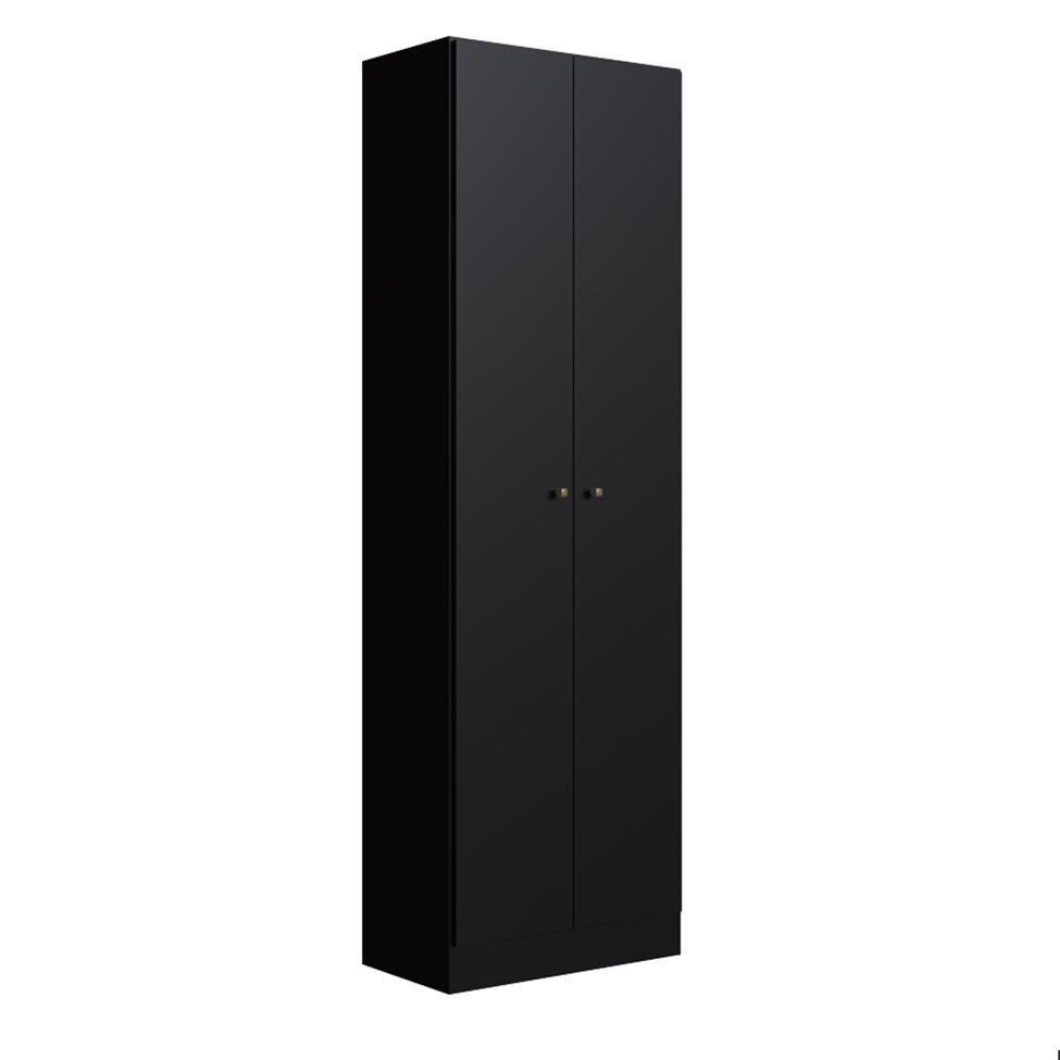 Armário Multiuso Xangai 2 PT Preto - Home & Living