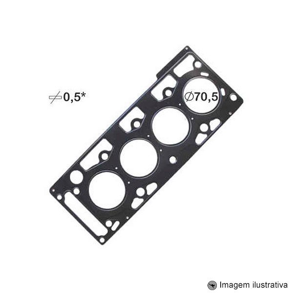 Junta Cabeçote Aço Inox 0.50mm Fiesta Ecosport Supercharger Ka Zetec Rocam 1.0 8V 99/... Flex em Oferta na Shopee