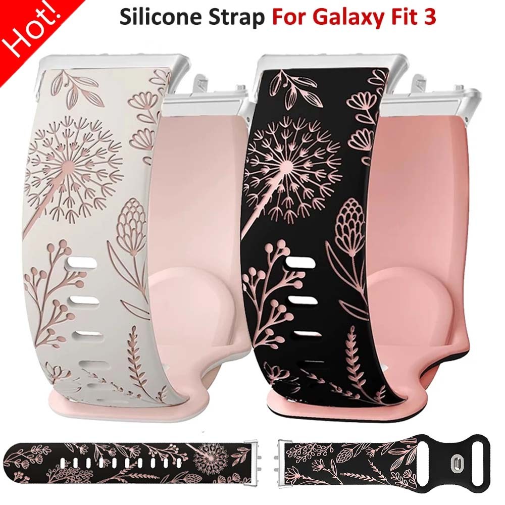 Imprime O Design Pulseira Para Samsung Galaxy Fit 3 De Relógio Silicone Gravura