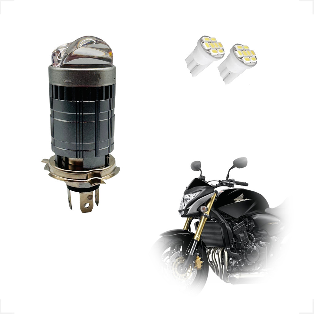 Lâmpada Led H4 Farol Alto e Baixo Stallion G205 Honda CB 600f Hornet 2005 2006 2007 2008 até 2013