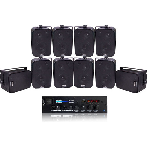 Kit Som Ambiente Amplificador Rc7000 + 8 Sp400 240wrms