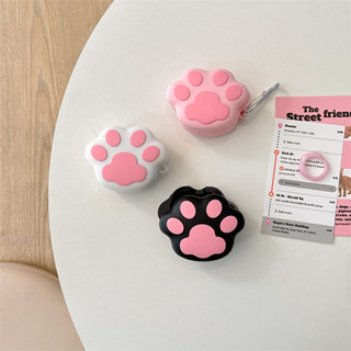 Pata De Gato 3D Caixa De Silicone Macia Para Samsung Galaxy Buds-2-Live-Pro-FE Protetora Fone De Ouvido Bluetooth Sem Fio Cobertura Do Compartimento De Carga