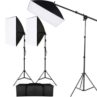 Kit Iluminação Estúdio 2 Softbox 50X70 + 1 Softbox 40X40 Girafa em Oferta na Shopee