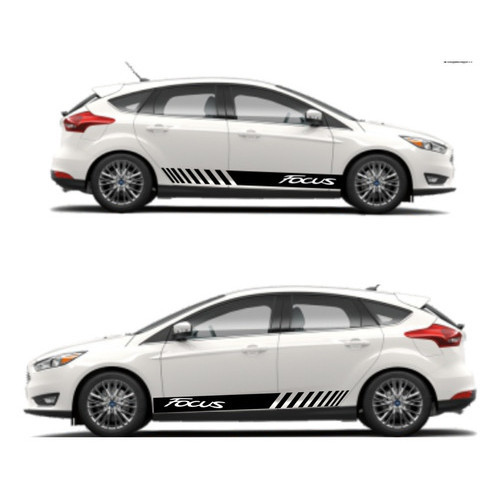 Kit Adesivo Faixa Lateral Carro Ford Focus Motorista Carona