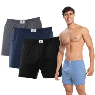 Kit 3x Cueca Samba Canção Masculina Abertura Algodão Keeper