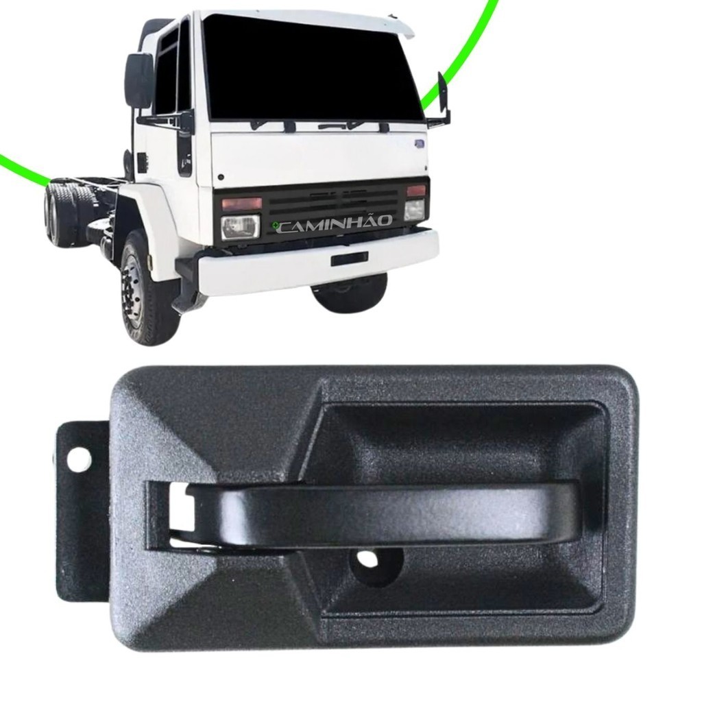 Maçaneta Interna da Porta Ford Cargo 1985 a 2010 Todos LD / LE com Moldura (85HBE22600BASA)