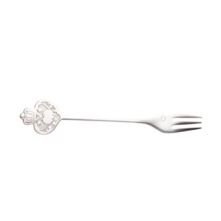 4 Garfos de Bolo Wolff Key Prata de Aço Inox