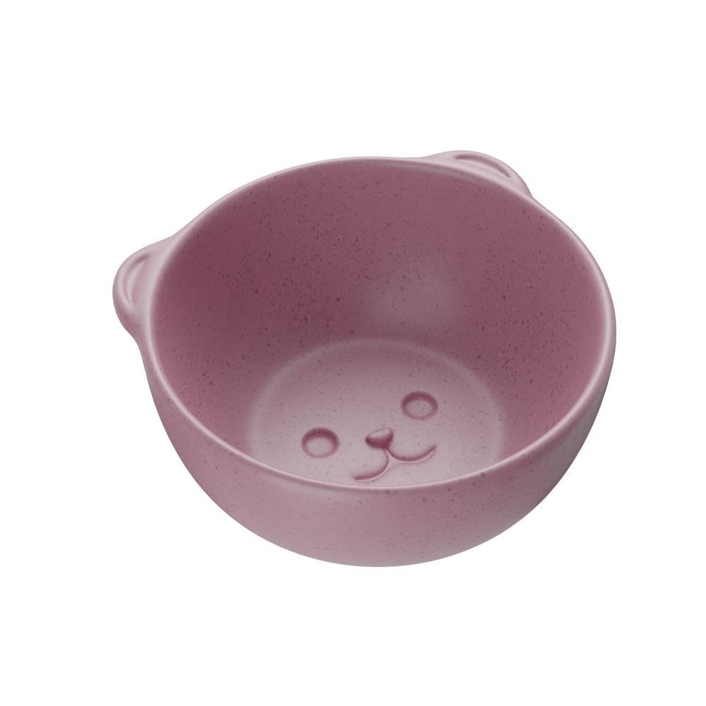 Bowl Lyor Baby Bear de Bambu e PP Rosa 13,5cm x 6,5cm - Home & Living