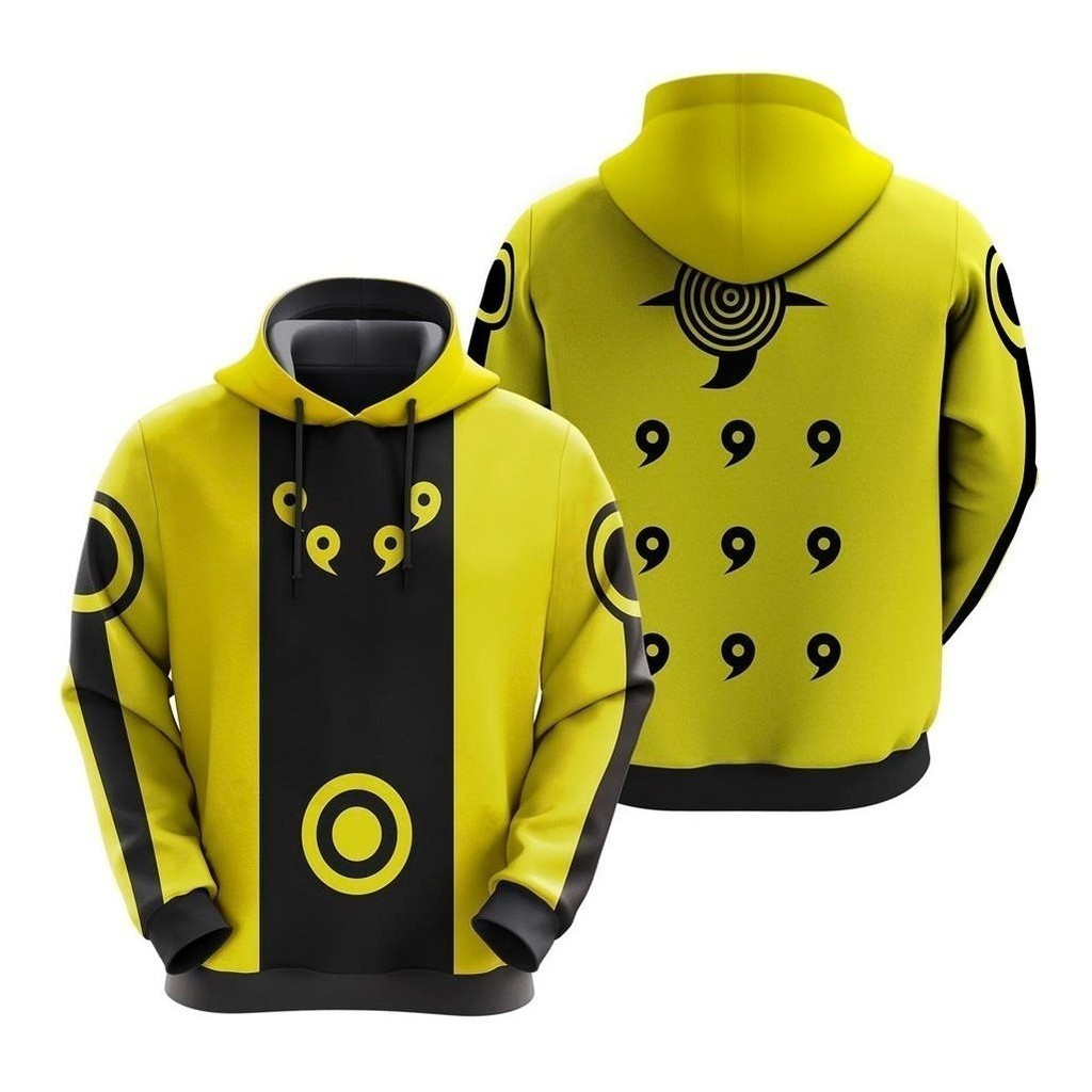 Blusa Moletom Full Sublimado Naruto Shippuden Traje Rikudou