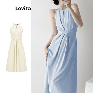 Lovito Vestido com Laço para Mulheres L80ED305