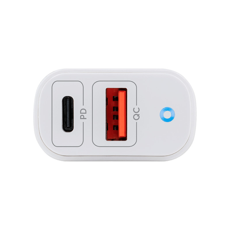 FONTE CARREGADORA USB 2 PORTAS USB EC11 POWER BRANCO