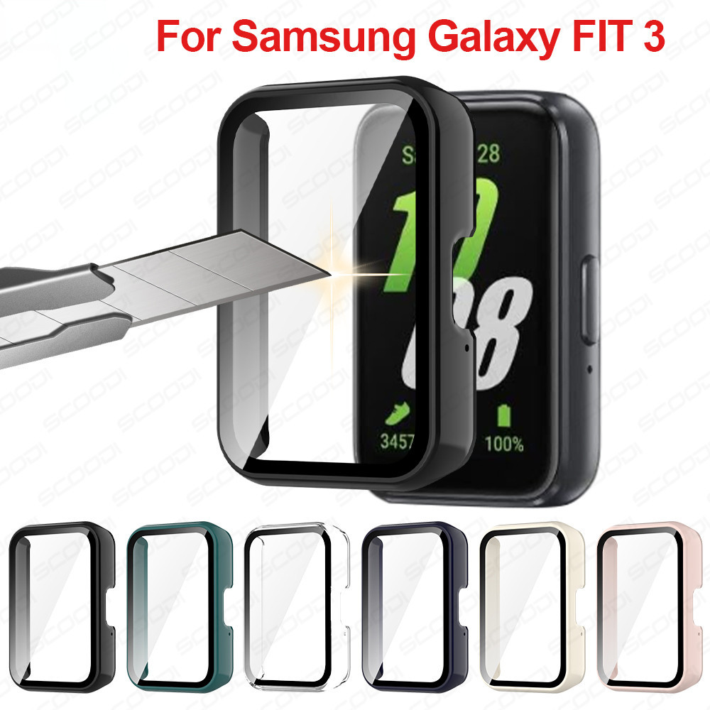 Case + Glass Para Samsung Galaxy Fit 3 All-around Anti-Riscos pc Capa Protetora 