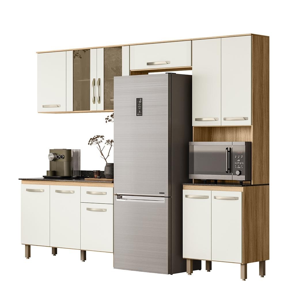 Armario de Cozinha com Balcão Fit com 11 Portas e 1 Gaveta em Oferta na Shopee