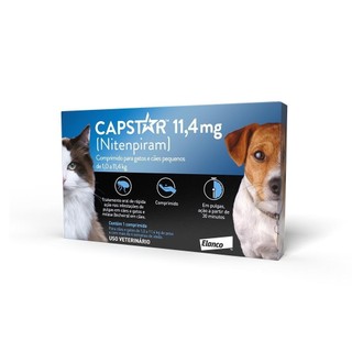 Antipulgas Elanco Capstar 11mg Caes E Gatos Ate 11kg em Oferta na Shopee